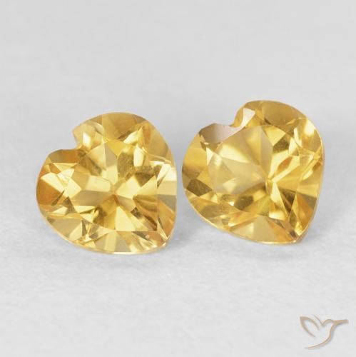 1.42ctw Natural Oro Citrino, Corazón, VVS-VS