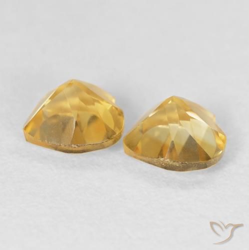Gemas de Citrino Oro natural de 1.42 ct, Corazón, VVS-VS