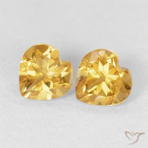 0.90ctw Natural Dorado Citrino, Corazón, VVS-VS