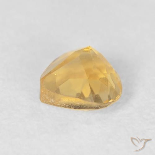 Citrino Dorado medio natural de 0.48 ct, Corazón, VVS