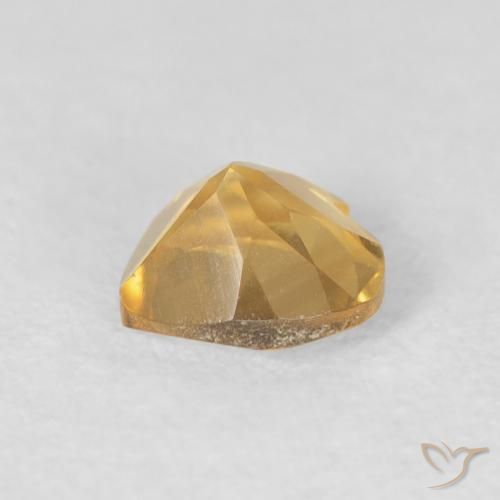 Citrino Dorado medio natural de 0.72 ct, Corazón, VVS