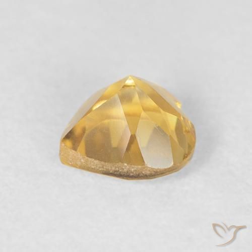 Citrino Dorado claro natural de 0.45 ct, Corazón, VVS