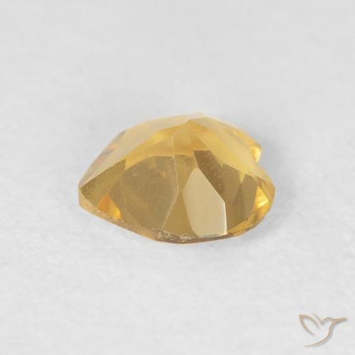 Citrino Dorado natural de 0.55 ct, Corazón, VVS