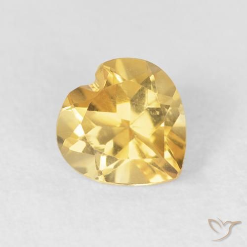 0.72ct Natural Oro Citrino, Corazón, VVS