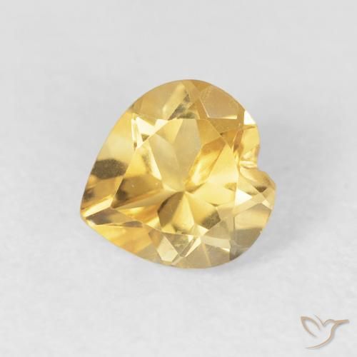 Citrino Oro natural de 0.72 ct, Corazón, VVS