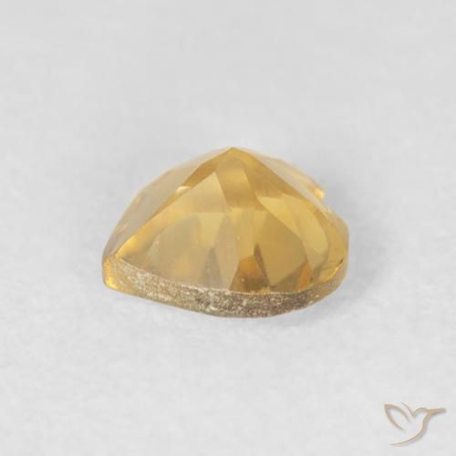Citrino Dorado intenso natural de 0.67 ct, Corazón, VVS