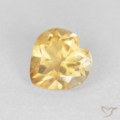 0.74ct Natural Dorado claro Citrino, Corazón, VVS