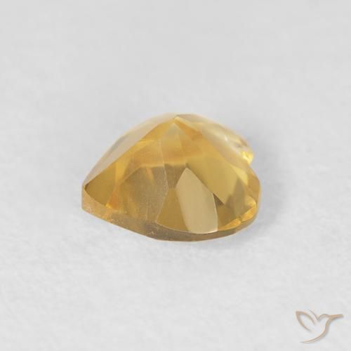 Citrino Dorado medio natural de 0.64 ct, Corazón, VVS