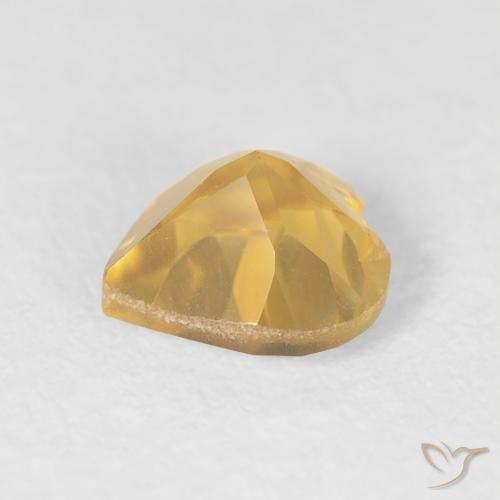 Citrino Naranja dorado natural de 0.66 ct, Corazón, VVS