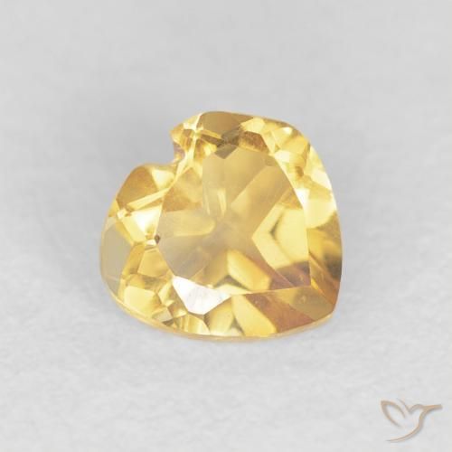 Citrino Oro natural de 0.45 ct, Corazón, VVS