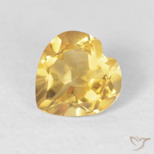 0.66ct Natural Oro Citrino, Corazón, VVS