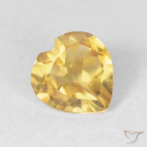 Citrino Oro natural de 0.66 ct, Corazón, VVS