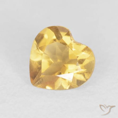 0.60ct Natural Oro Citrino, Corazón, VS