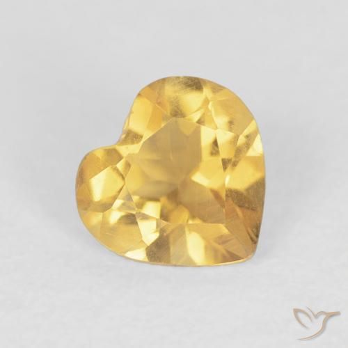 Citrino Oro natural de 0.60 ct, Corazón, VS