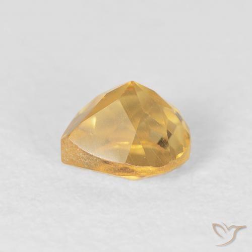 Citrino Dorado medio natural de 0.51 ct, Corazón, VS