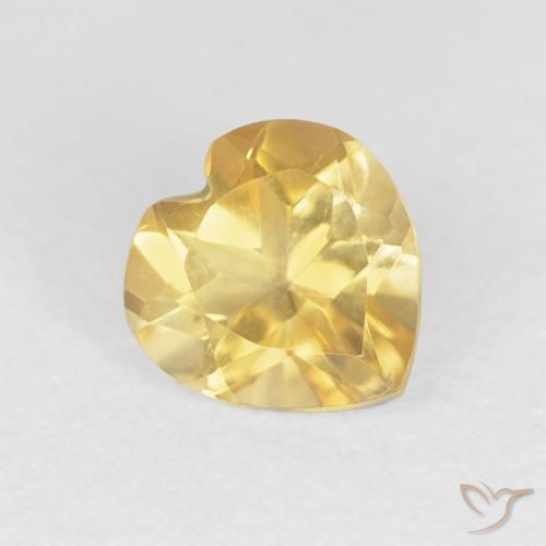 Citrino Naranja dorado natural de 0.74 ct, Corazón, VS