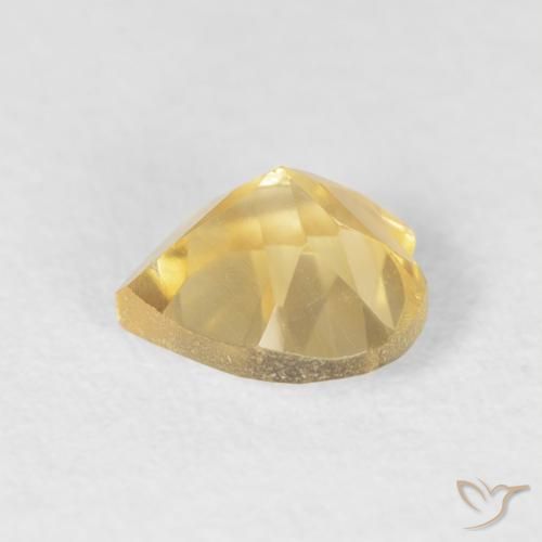 Citrino Naranja dorado natural de 0.74 ct, Corazón, VS