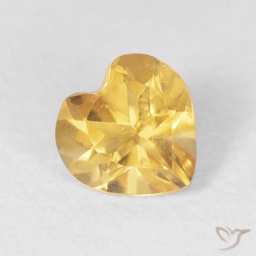 0.70ct Natural Oro Citrino, Corazón, VVS