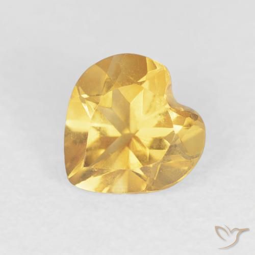 Citrino Oro natural de 0.70 ct, Corazón, VVS