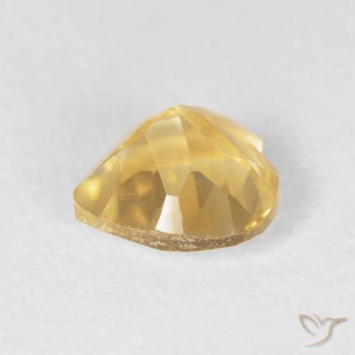 Citrino Dorado medio natural de 0.75 ct, Corazón, VVS