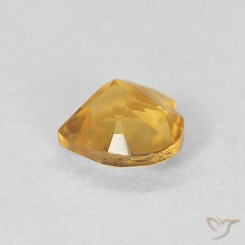 Citrino Dorado natural de 0.44 ct, Corazón, VVS