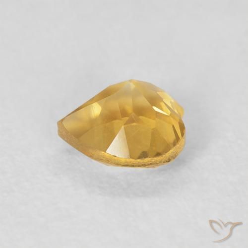 Citrino Dorado medio natural de 0.44 ct, Corazón, VVS