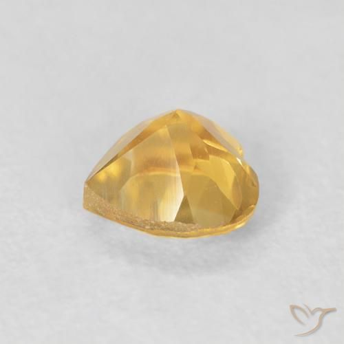 Citrino Dorado claro natural de 0.43 ct, Corazón, VVS