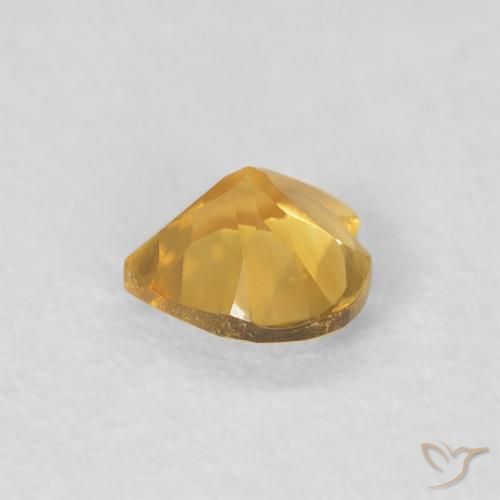 Citrino Dorado claro natural de 0.36 ct, Corazón, VVS