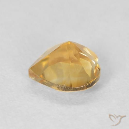 Citrino Medium Light-Golden natural de 0.72 ct, Corazón, VVS-VS