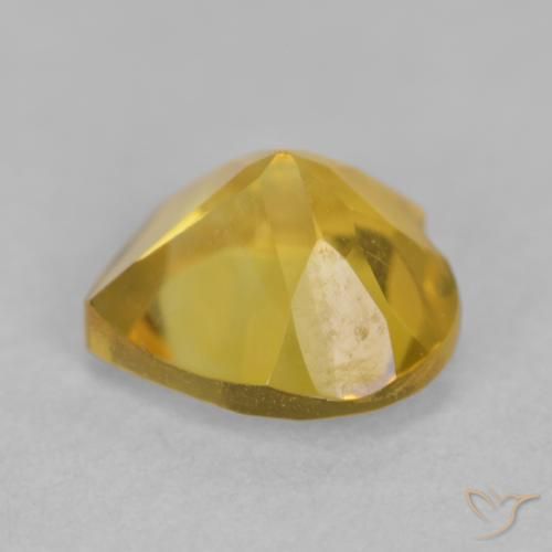 Citrino Dorado natural de 0.63 ct, Corazón, VVS-VS