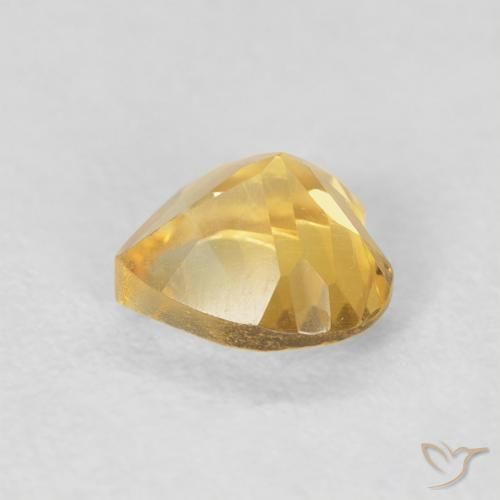 Citrino Dorado intenso natural de 0.72 ct, Corazón, VVS-VS