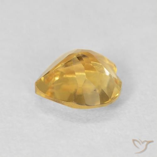 Citrino Dorado natural de 0.66 ct, Corazón, VVS-VS