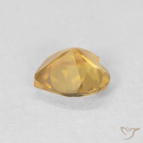 Citrino Dorado medio natural de 0.35 ct, Corazón, VVS-VS