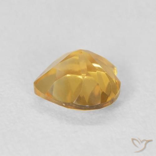 Citrino Dorado natural de 0.69 ct, Corazón, VVS-VS
