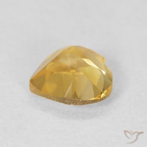 Citrino Dorado intenso natural de 0.75 ct, Corazón, VVS-VS