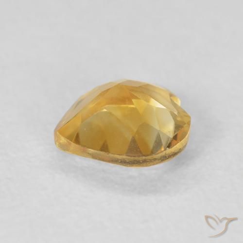 Citrino Naranja dorado natural de 0.66 ct, Corazón, VVS-VS