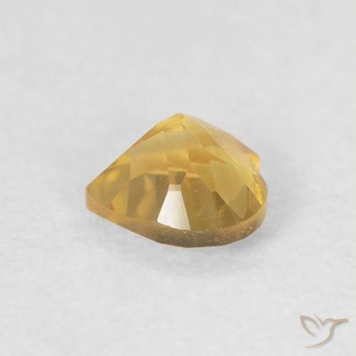 Citrino Dorado claro natural de 0.44 ct, Corazón, VVS-VS