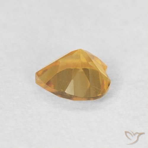 Citrino Dorado claro natural de 0.38 ct, Corazón, VVS-VS