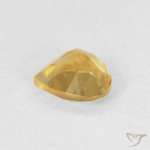 Citrino Naranja dorado natural de 0.42 ct, Corazón, VVS-VS