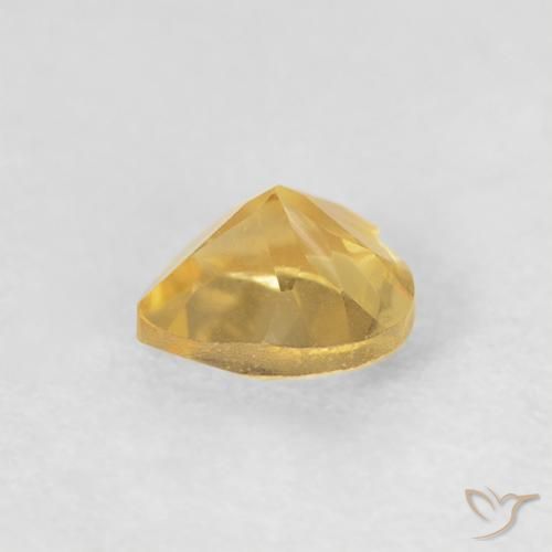 Citrino Naranja dorado natural de 0.42 ct, Corazón, VVS-VS