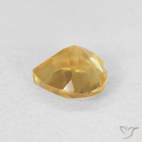 Citrino Dorado natural de 0.48 ct, Corazón, VVS-VS