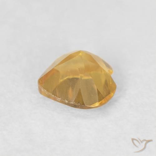 Citrino Dorado medio natural de 0.39 ct, Corazón, VVS-VS