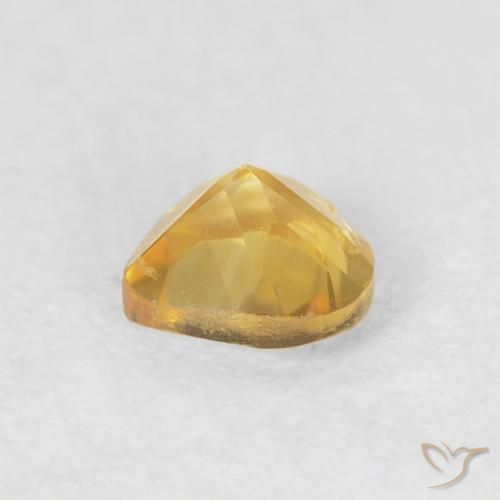 Citrino Dorado claro natural de 0.42 ct, Corazón, VVS-VS