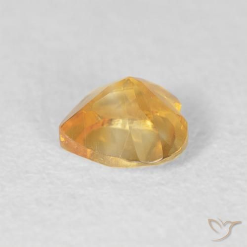 Citrino Dorado oscuro natural de 0.41 ct, Corazón, VVS