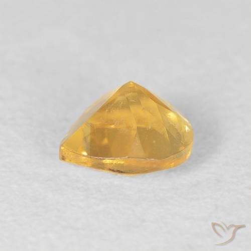 Citrino Amarillo-dorado claro natural de 0.43 ct, Corazón, VVS