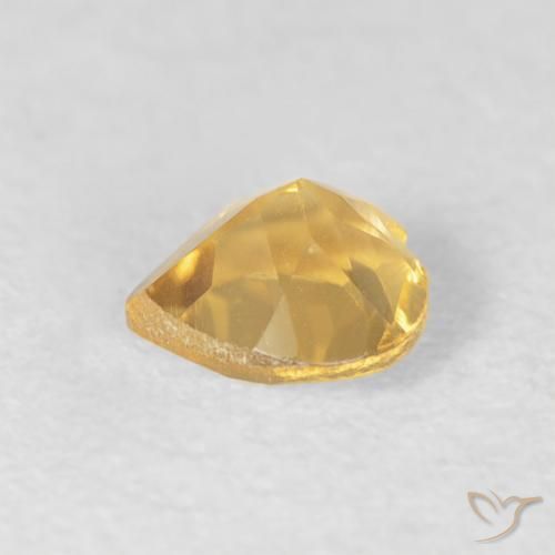 Citrino Amarillo claro natural de 0.42 ct, Corazón, VVS