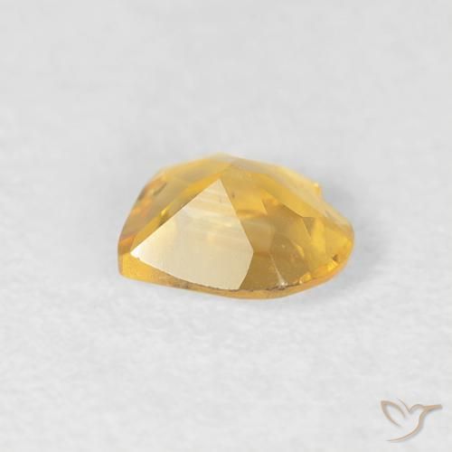 Citrino Dorado claro natural de 0.34 ct, Corazón, VVS