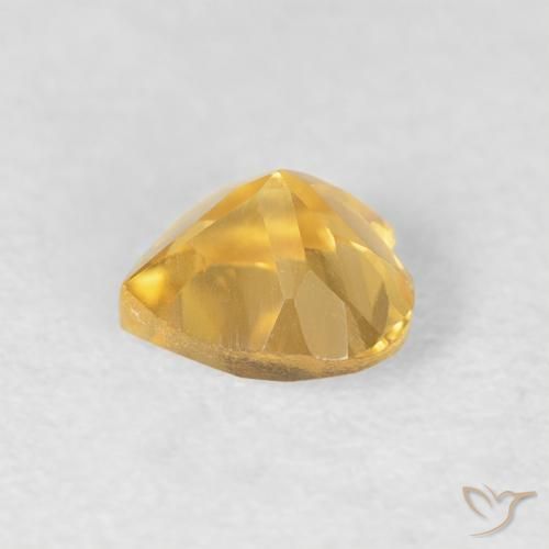 Citrino Dorado claro natural de 0.45 ct, Corazón, VVS