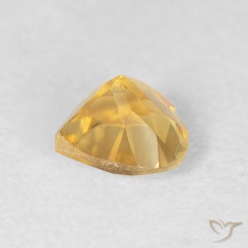 Citrino Dorado natural de 0.45 ct, Corazón, VVS