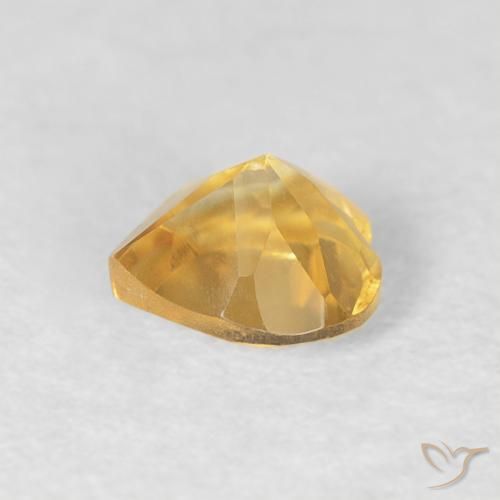 Citrino Dorado natural de 0.45 ct, Corazón, VVS